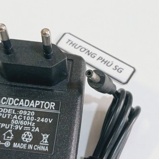 Adapter DC 9V - 1A / 9V - 2A (Đầu cắm 3.5mm x 1.35mm)