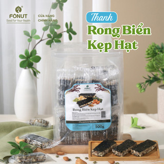  Rong biển kẹp hạt dinh dưỡng FONUT Bịch 400g bánh mix hạt ăn vặt phù hợp cho mẹ bầu ăn kiêng healthy 