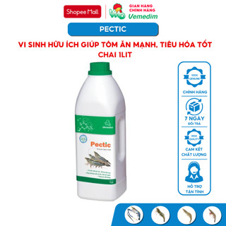 Vemedim Pectic tôm, vi sinh cho tôm, hỗ trợ tiêu hóa, giúp tôm ăn mạnh, chai 1 lit