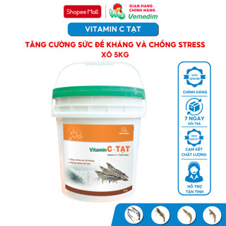 Vemedim Vitamin C tạt tôm, giúp chống stress, tăng cường sức đề kháng cho tôm, xô 5kg