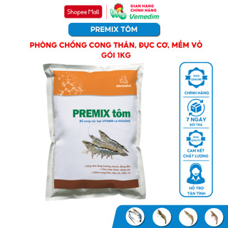 Vemedim Premix tôm, cung cấp vitamin, khoáng cho tôm, giúp tôm phát triển tốt, gói 1kg