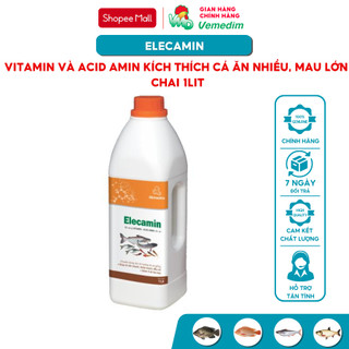 Vemedim Elecamin cá giúp bổ sung vitamin, acid amin cho cá, chai 1lit