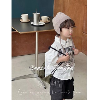   SM24_04 Áo Sơ Mi Ngắn Tay Bé Trai Bé Gái Unisex Phong Cách Hàn Quốc Cực Chất