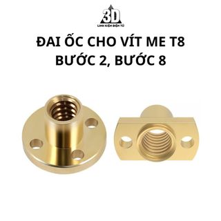 Đai ốc vít me t8 bước 2 bước 8 dành cho máy in 3d, cnc