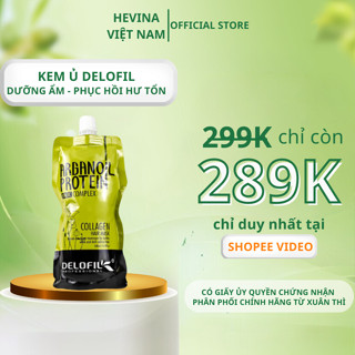Kem dưỡng ủ tóc Delofil Protein Hair Mask collagen hấp tóc phục hồi tóc hư tổn 500ml - HEVINA VIỆT NAM
