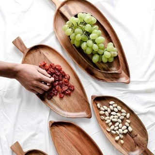 Dĩa, khay gỗ hình chiếc lá