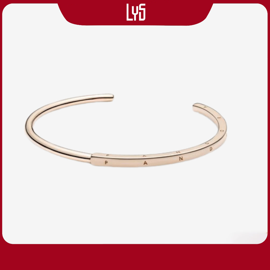 Vòng Tay Bạc S925 Vòng Kiềng Signature Hồng Vàng Fullbox - 5038RG