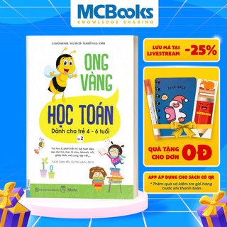 Sách - Ong Vàng Học Toán Dành Cho Trẻ 4-6 tuổi Tập 2 - Học Kèm App Online