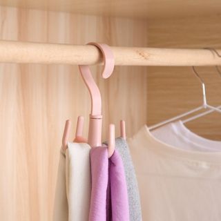 Móc treo đồ đa năng xoay 360 độ 4 trấu, móc phơi giày dép, mũ nón, cà vạt, khăn tiện lợi