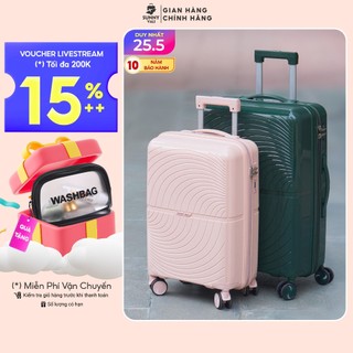Vali kéo SUNNY ROGER - size 20/24inch nhựa PP chống vỡ, vali thời trang bền đẹp bảo hành 10 năm