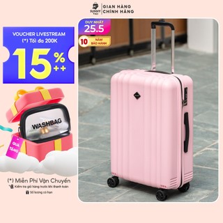 Vali kéo SUNNY PP07 - Nhựa PP chống vỡ tuyệt đối, khóa hải quan TSA xách tay, kí gửi (size 20-24)
