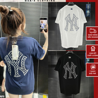 Áo Phông Nam M.L.B Thêu Hình Siêu Đẹp - Áo Thun Nam Nữ Thêu Hình Chữ NY Cao Cấp