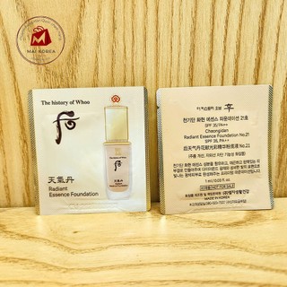 Kem nền Whoo tái sinh che phủ hoàn hảo tái tạo trẻ hóa da Essence Radiant Foundation