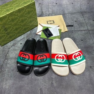 Dép quai ngang GC nam xanh đỏ_Dép lê nam boy phố cực chất cao su siêu êm hot 2024