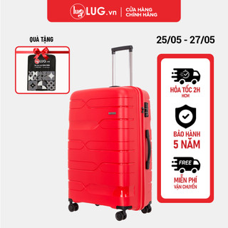 Vali Du Lịch LUG Lusetti LS802, Size28, Nhựa PP Chống Bể vỡ, Hạn Chế Trầy Xước, Khóa Số TSA