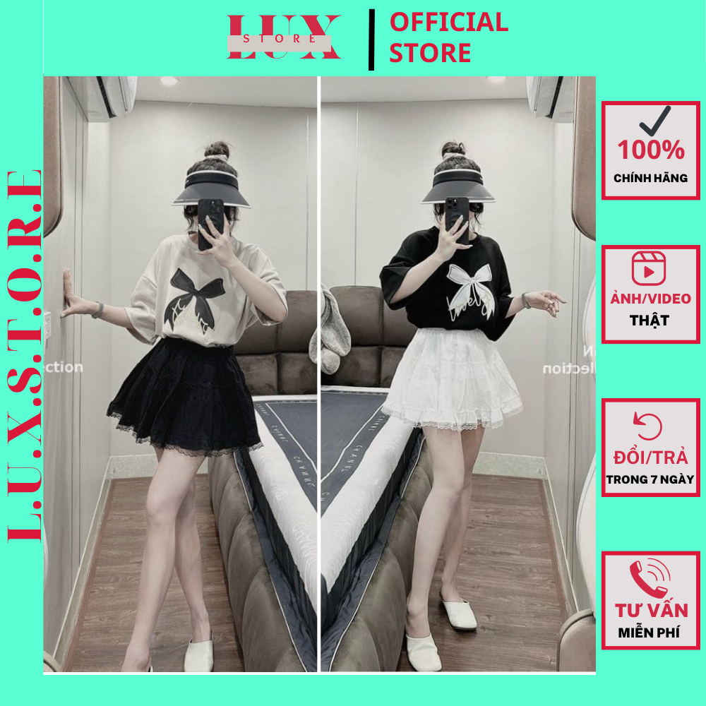 Set đồ nữ - Bộ váy nữ in nơ trước ngực cực điệu cho các nàng LUX STORE134