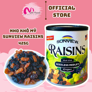 Nho khô mỹ sunview raisins hũ 425g - multifood