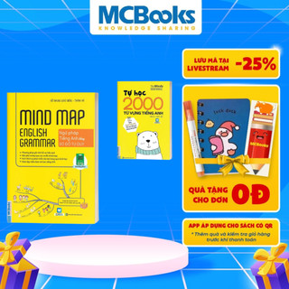 Sách - Mindmap English Grammar - Ngữ Pháp Tiếng Anh Bằng Sơ Đồ Tư Duy Tặng Tự Học 2000 Từ Vựng Tiếng Anh Theo Chủ Đề Khổ
