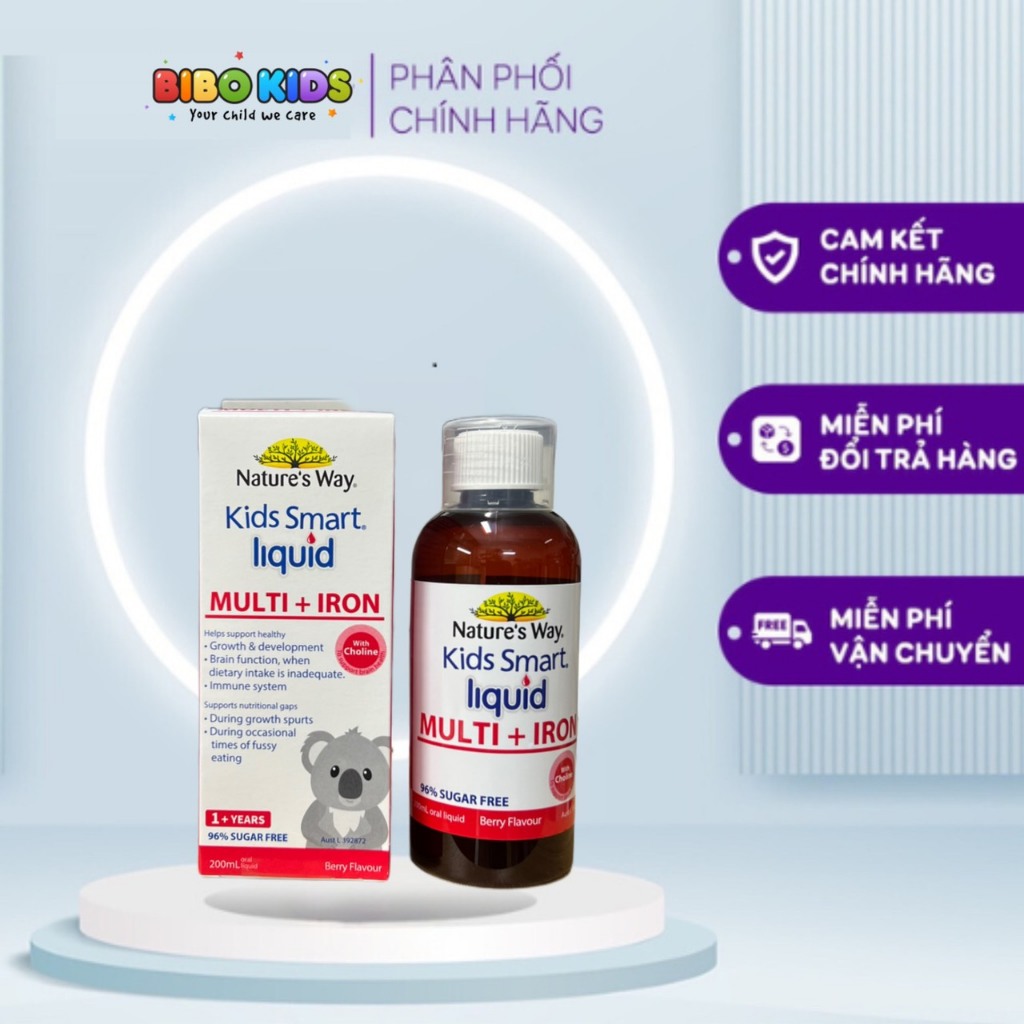 (Date 2027) Sắt nước kids smart multi iron liquid 200ml