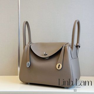 Túi xách nữ Hemes Lindy,Size 26,Chất liệu Da Bê Togo,Form cứng cáp phụ kiện chuẩn auth,Bảo hành 3 năm