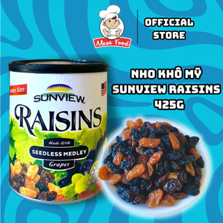 Nho khô mỹ sunview raisins hũ 425g maxifood