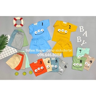 Bộ quần áo minky mom cộc tay co giãn siêu mềm, mịn, mát cho bé