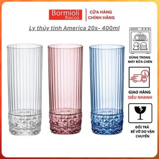 Ly thủy tinh Bormioli America 20s 400ml màu trắng/ hồng/ xanh uống cocktail