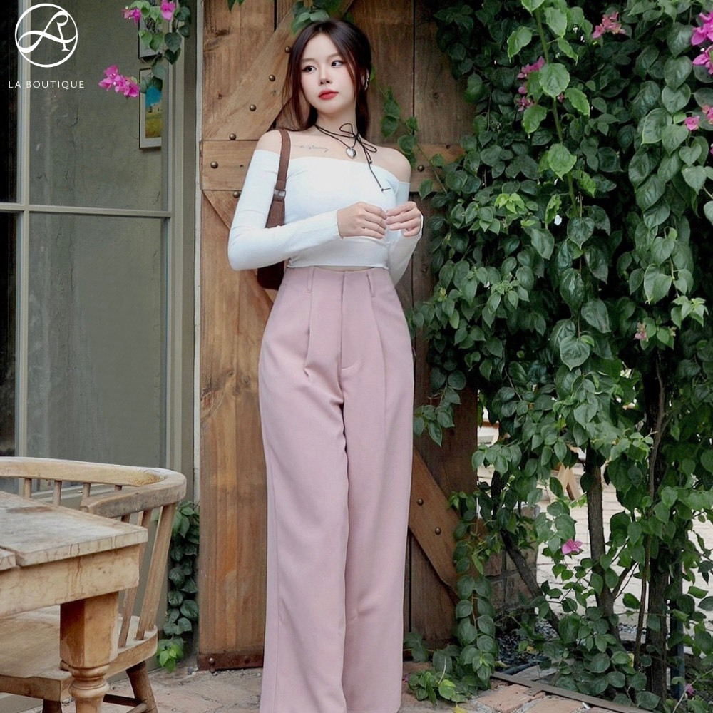 Quần Tây Cạp Cao Ống Suông Đơn Giản Thoải Mái La Boutique Q006 | BigBuy360 - bigbuy360.vn