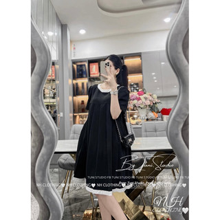 Váy dập li viền sm