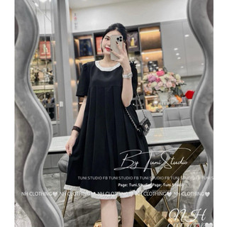 Váy dập li viền sm