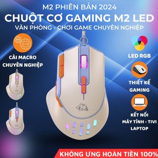 Chuột cơ máy tính gaming m2 led rgb thiết kế cực ngầu cài macro chuyên nghiệp chơi game mọi chế độ