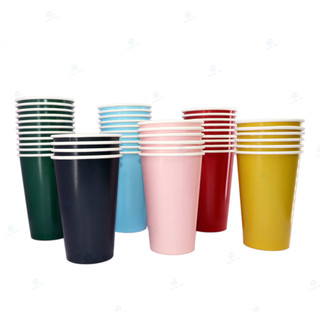Ly giấy 16oz~472ml - lốc 50 ly giấy có in màu đơn sắc