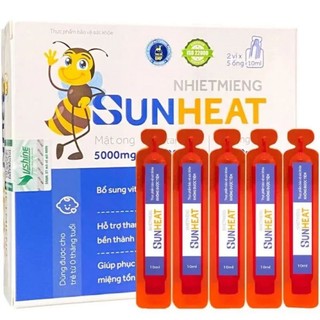 NHIETMIENG SUNHEAT Hộp 10 ống hỗ trợ thanh nhiệt, mát gan, phục hồi niêm mạc miệng, dùng khi bị chảy máu cam, chân răng