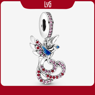 Charm bạc chim phượng hoàng Chinese Mythical Phoenix Dangle Charm 1190 - Bạc S925
