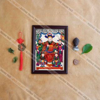 Tranh Đức Thánh Trần Triều gồm khung 26x35cm y ảnh