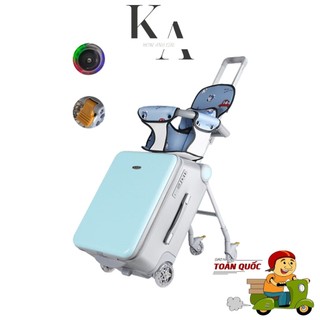 Vali đa năng 20inch kiêm xe đẩy trẻ em có thể tách rời tiện lợi khi đi du lịch chịu tải lên tới 60kg, vali xe đẩy cho bé