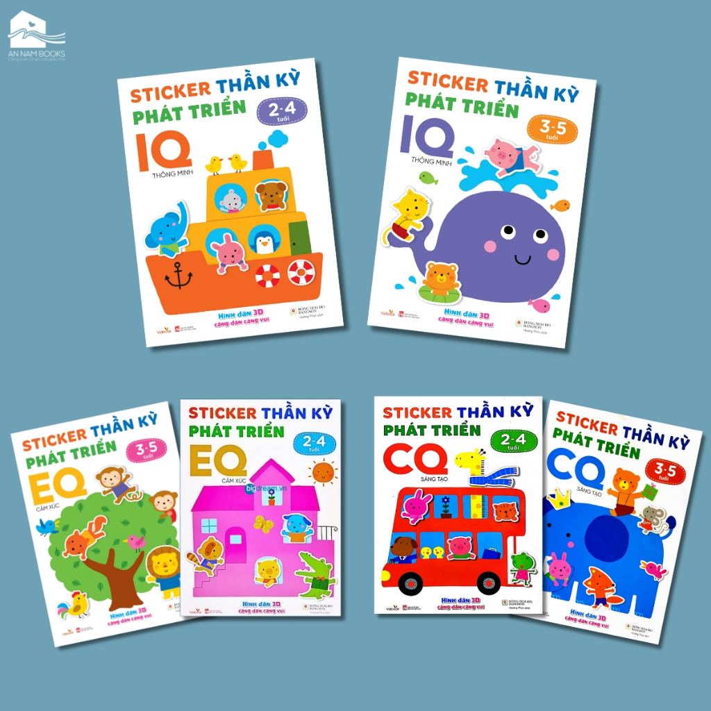 Sách - Sticker thần kỳ phát triển IQ - EQ - CQ