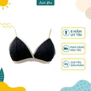 Áo ngực Just Bra không gọng, mút mỏng thoải mái, phối ren xinh xắn AB512