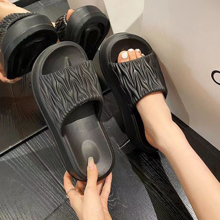 Dép nhựa đế bánh mì quai ngang nhún chất lượng siêu nhẹ siêu êm chống trượt không mòn đúc nguyên chiếc S032