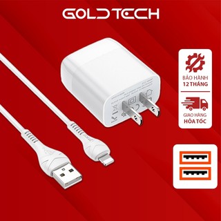 Sạc nhanh Hoco C73 2.4A gồm củ 2 cổng USB và 1 dây cáp dài 1m cho iphone ipad