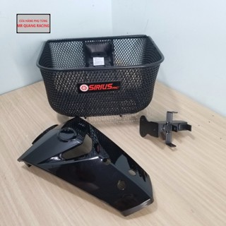 Combo 3 món rổ xe máy, mặt nạ và bass lắp rổ dành cho dòng xe Sirius xăng cơ ( có bán lẻ)
