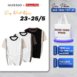 Áo thun nam cổ tròn MESA vải Cotton Pique năng động, trẻ trung, chuẩn form - HUSSIO