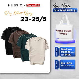Áo thun nam cổ tròn DIAGO vải Cotton Pique dày dặn, thanh lịch, trẻ trung - HUSSIO