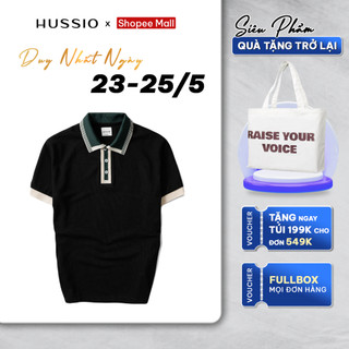 Áo thun polo nam REGERA vải Cotton thun gân, co giãn, dày dặn, thanh lịch, sang trọng - HUSSIO