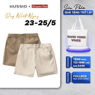 Quần nam Short Short form chữ A  vải Canvas Duck dày dặn, trẻ trung, chuẩn form - HUSSIO