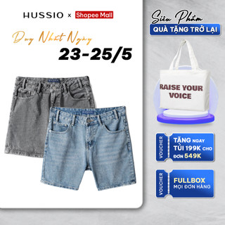 Quần Short nam BLUE JEAN cao cấp, trẻ trung, lịch lãm, chuẩn form - HUSSIO