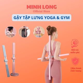 Gậy tập thẳng lưng Thể Dục , Gậy tập yoga chống gù Thẳng Lưng bằng thép không gỉ Cao Cấp