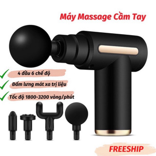 Máy massage cầm tay mini, súng massage cầm tay mini toàn thân 6 cấp độ chuyên sâu đa năng.