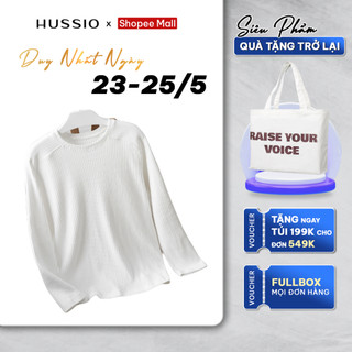 Áo thun nam tay dài SIPA vải Cotton thun gân dày dặn, mềm mịn, trẻ trung - HUSSIO