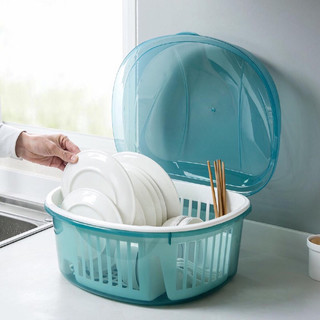 Rổ Úp Chén Bát Có Nắp Đậy Kèm Khay Thoát Nước Rổ Đựng Đồ Ăn Dặm Cho Bé Tiện Lợi Chống Côn Trùng Hộp Đựng Bát Mẫu Mới